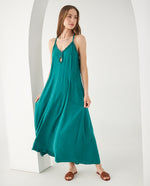 Vestido con escote V para mujer - Verde