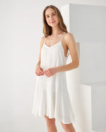 Vestido con apliques decorativos - Crudo