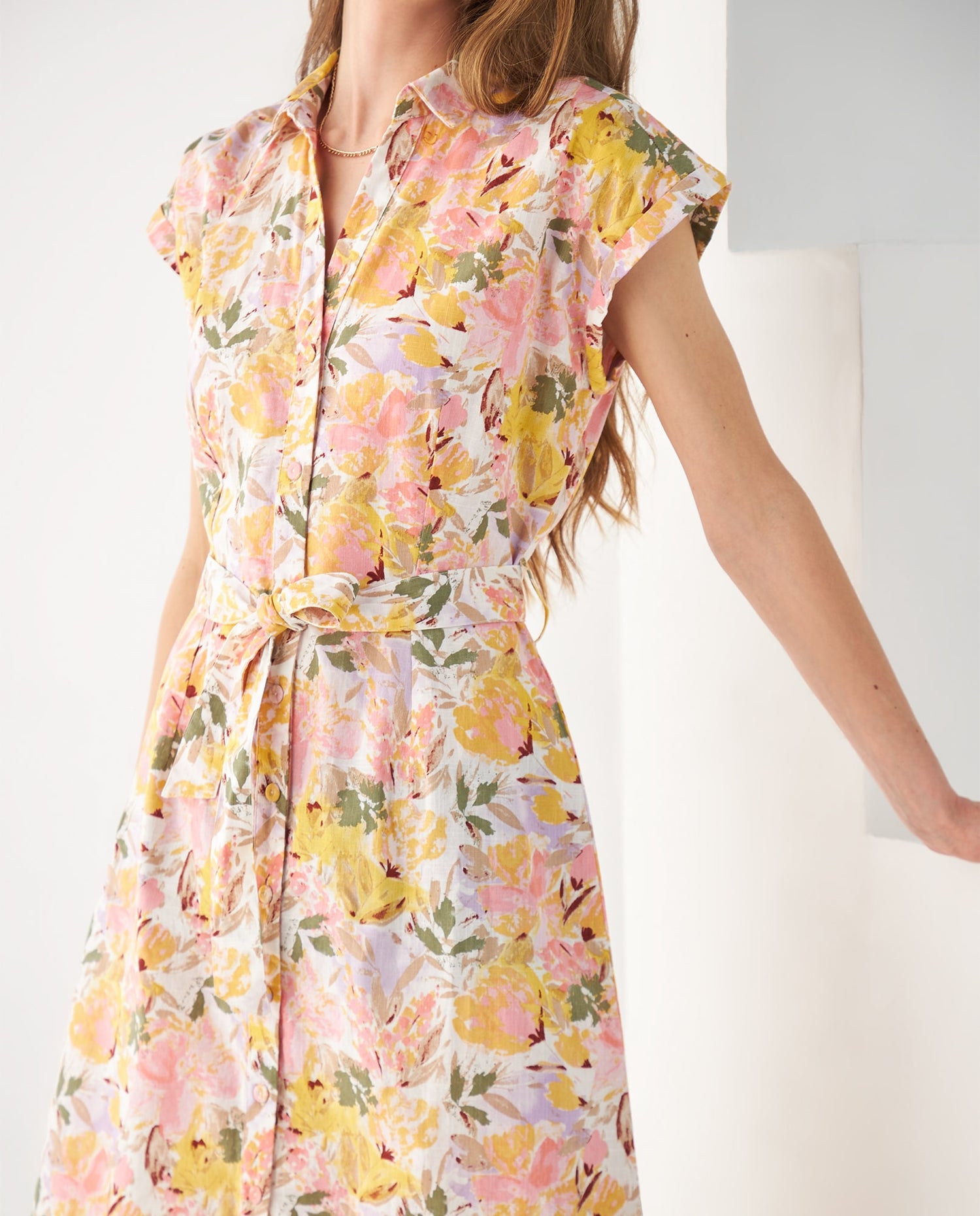 Vestido largo para mujer - Amarillo