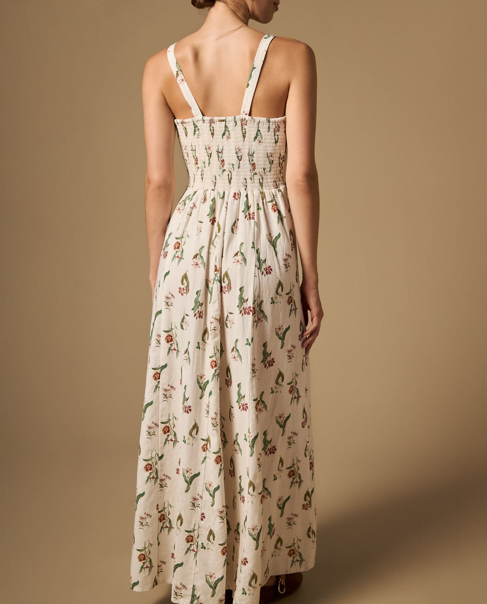 Vestido largo de tiras con estampado floral - Crudo 34_692H010_CRU114201_5