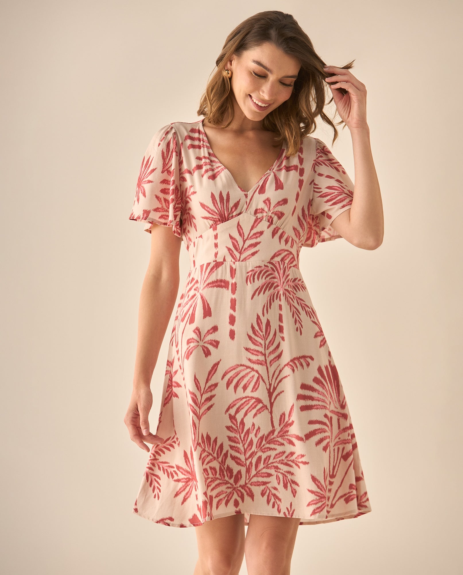 Vestido largo con estampado para mujer - Rosa 34_693G013_ROS181631_3