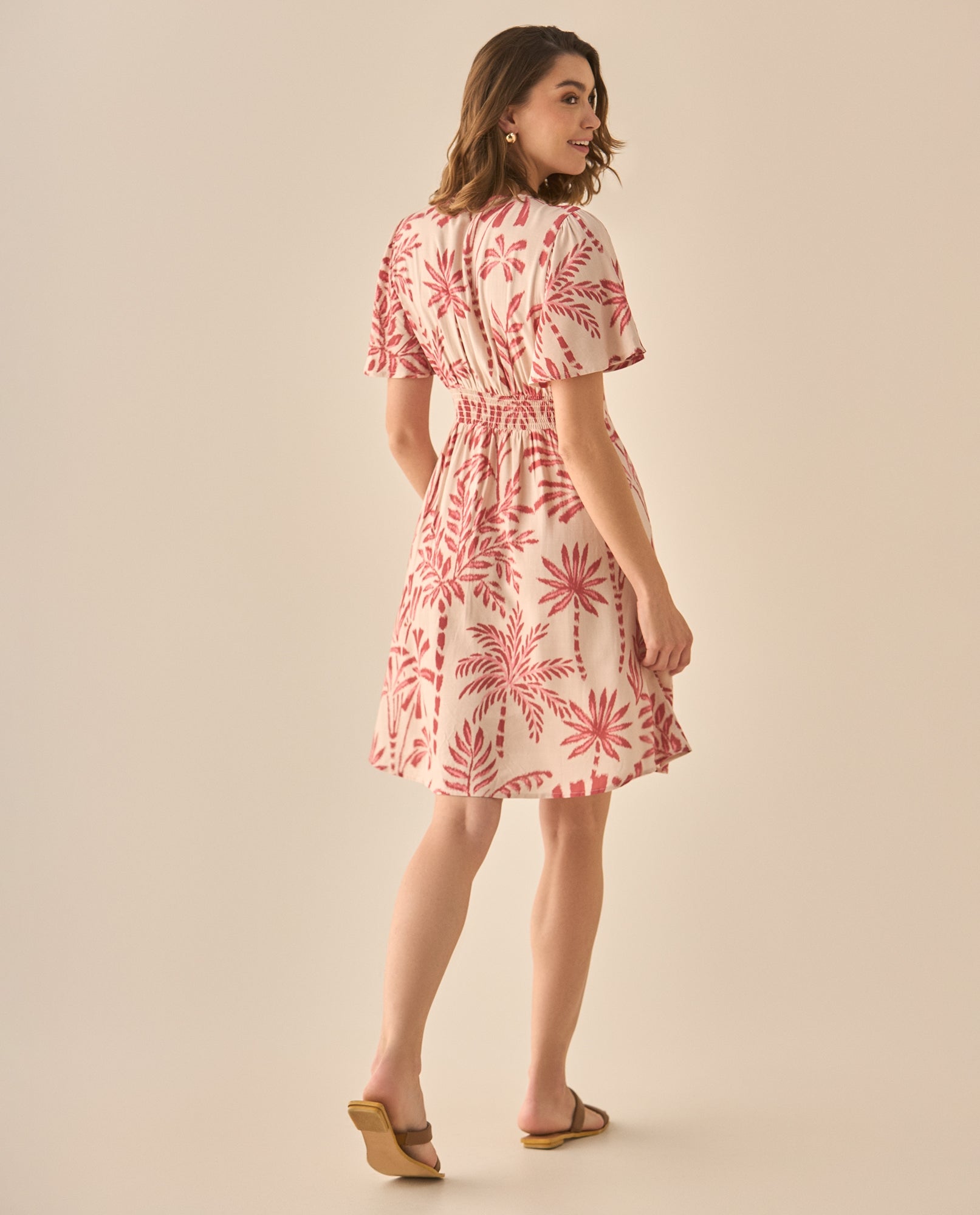 Vestido largo con estampado para mujer - Rosa 34_693G013_ROS181631_5