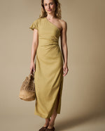 Vestido Corte Ajustado Mostaza - Café