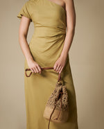 Vestido Corte Ajustado Mostaza - Café
