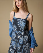 Vestido largo estampado floral - Azul
