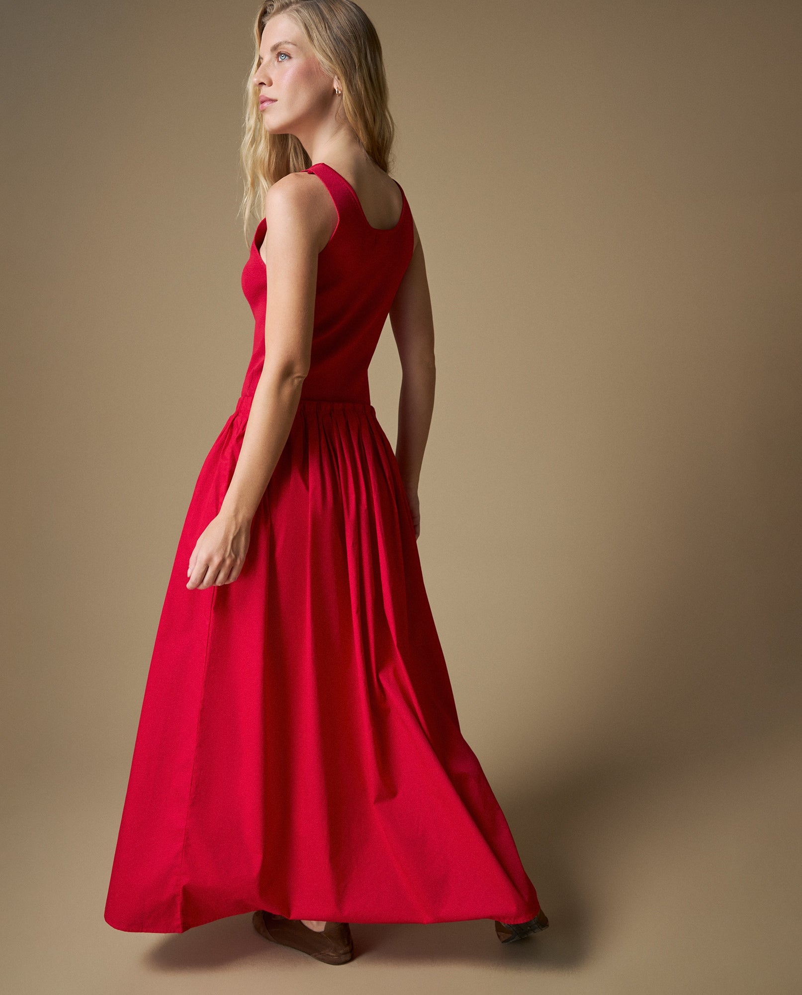 Vestido manga sisa denim ligero - Rojo 34_693H202_ROJ171563_0
