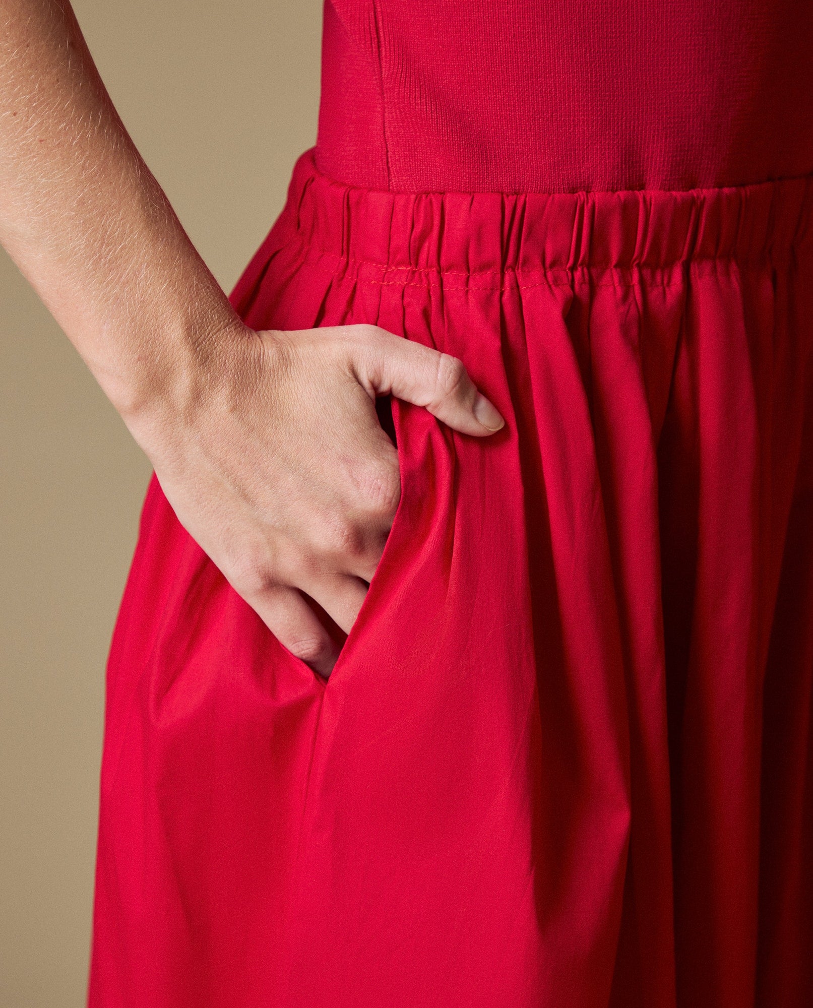 Vestido manga sisa denim ligero - Rojo 34_693H202_ROJ171563_4