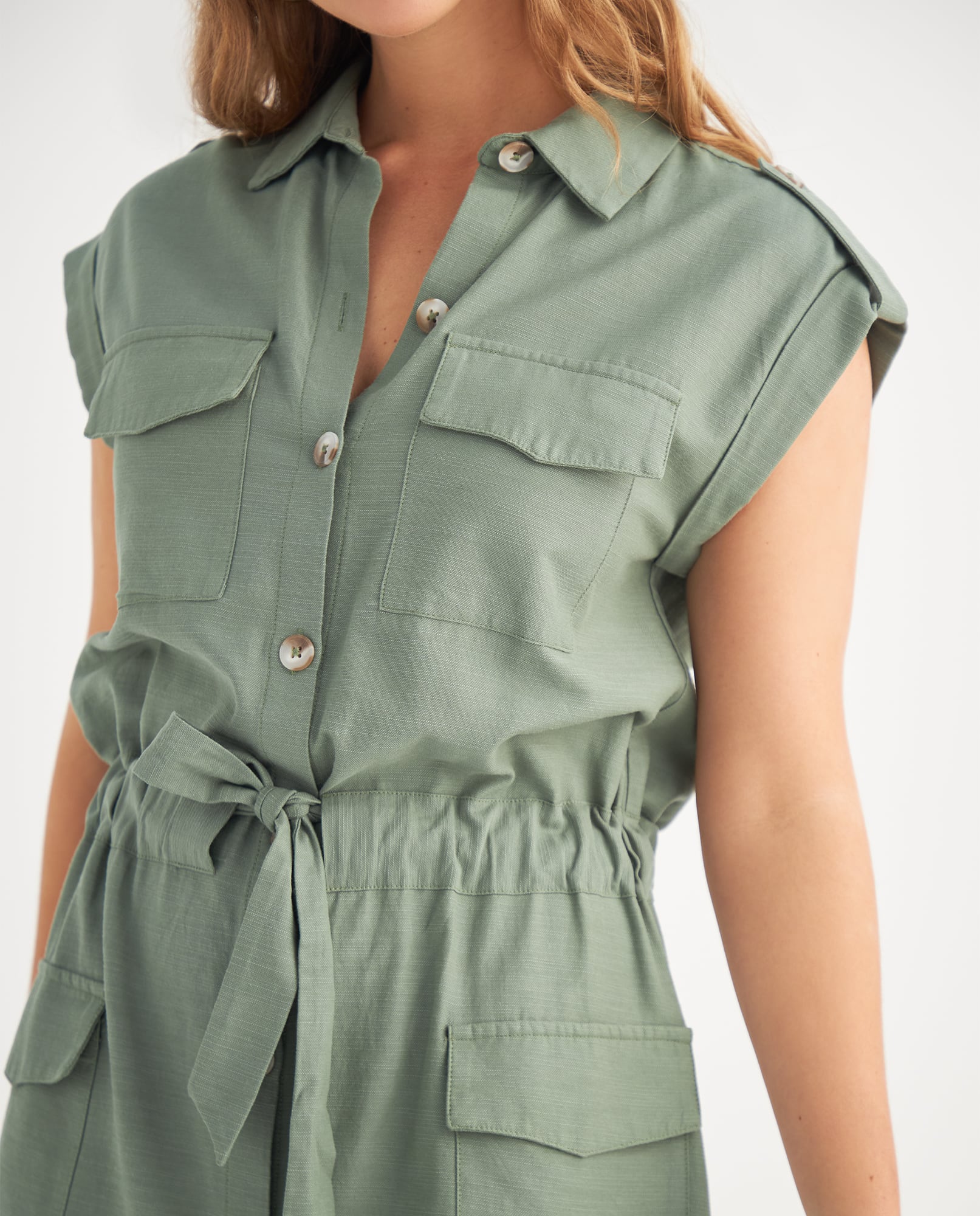 Vestido manga sisa para mujer - Verde 34_699F000_VER176212_5