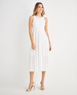 Vestido con falda plisada para mujer - Crudo