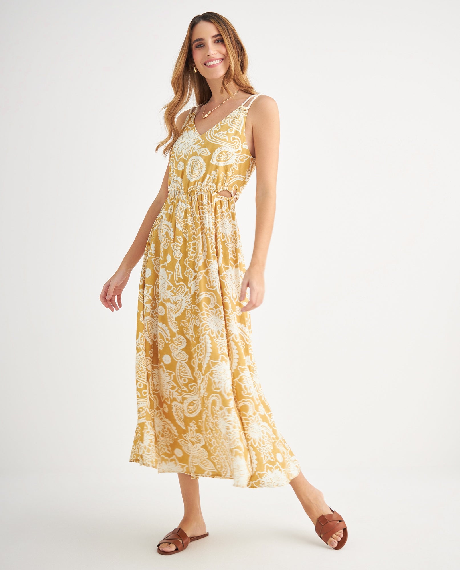Vestido con detalles cut out para mujer - Amarillo 34_699F008_AMA160952_0