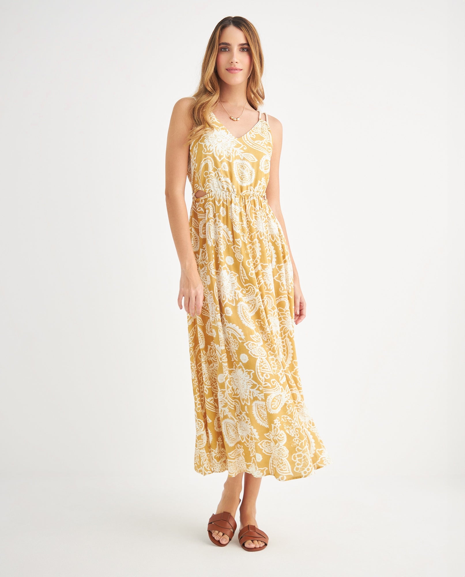 Vestido con detalles cut out para mujer - Amarillo 34_699F008_AMA160952_5