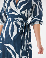 Vestido de tela fluida para mujer - Azul