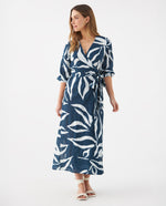 Vestido de tela fluida para mujer - Azul