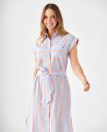Vestido tipo camisa para mujer - Azul