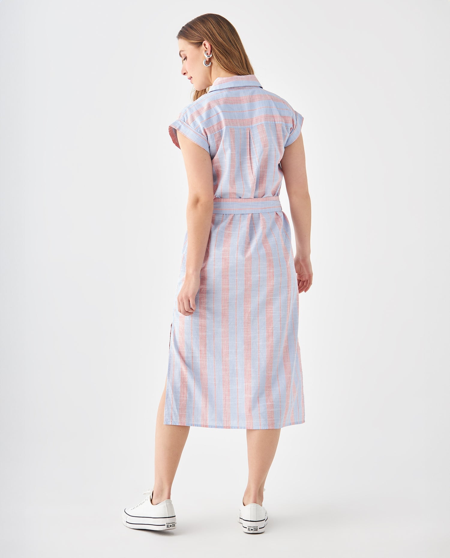 Vestido tipo camisa para mujer - Azul