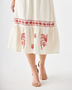 Vestido con escote en V para mujer - Crudo