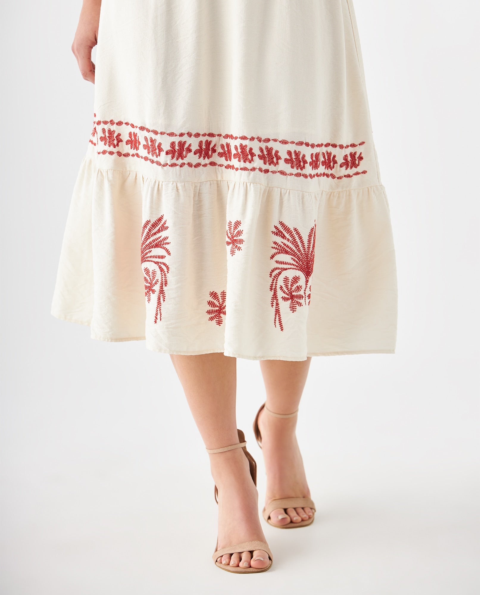 Vestido con escote en V para mujer - Crudo 34_699F020_CRU110602_5