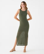 Vestido largo tejido para mujer - Verde