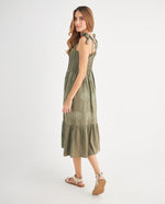 Vestido con detalles bordados para mujer - Verde