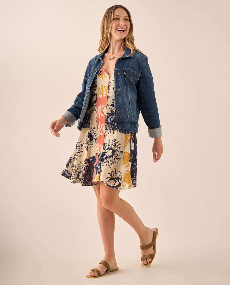 Vestido Patchwork Floral con Tirantes Ajustables - Blanco 34_699G003_BLA110601_7