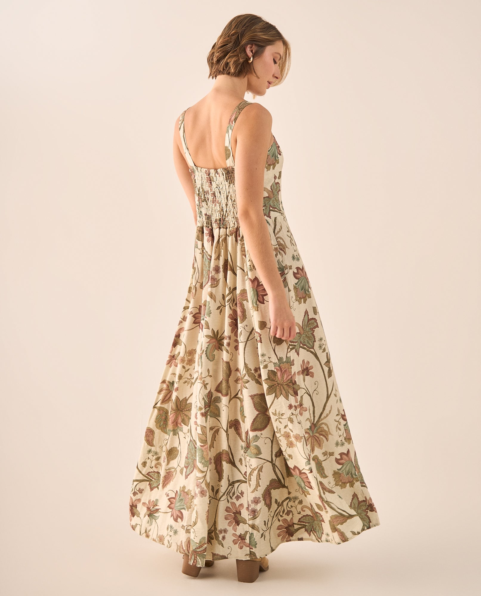Vestido Largo Floral con Tirantes Ajustables - Blanco 34_699G004_BLA114202_5