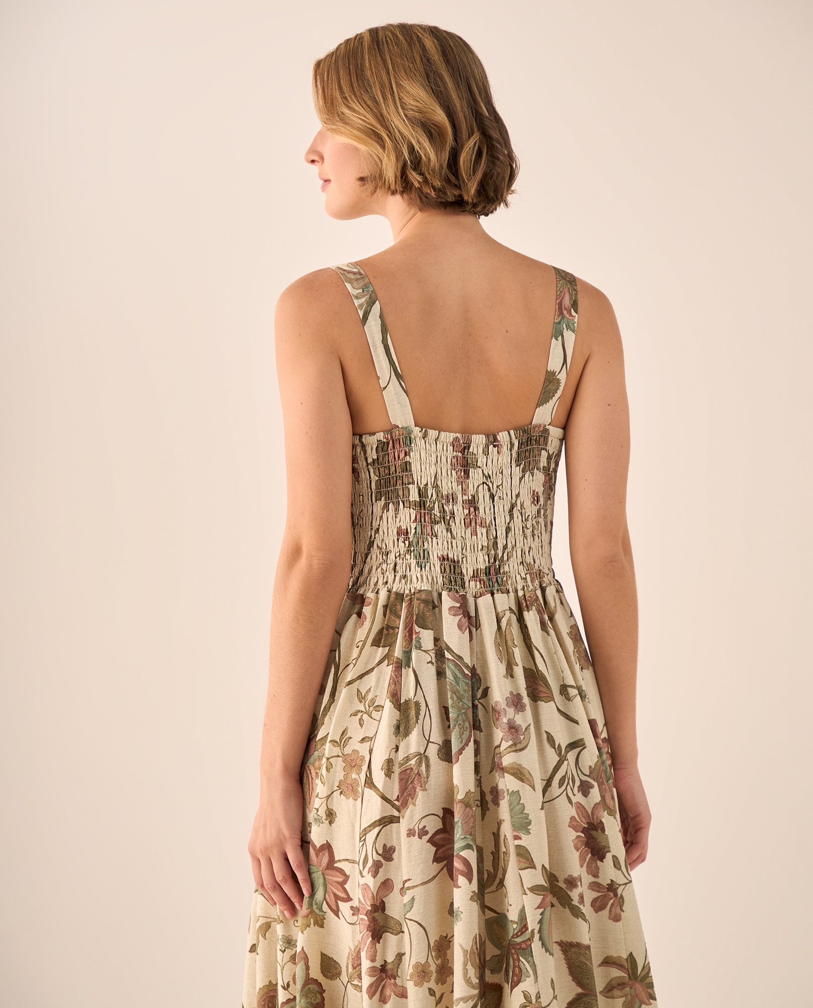 Vestido Largo Floral con Tirantes Ajustables - Blanco 34_699G004_BLA114202_6