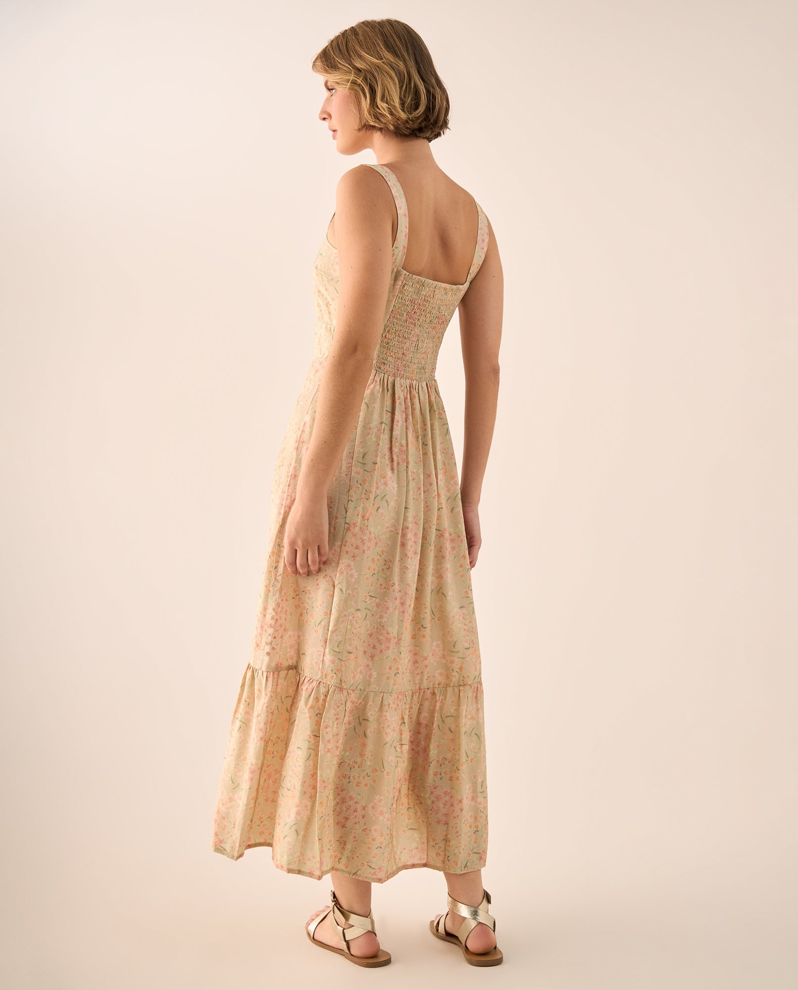 Vestido Largo con Estampado Floral Romántico - Rosa 34_699G006_ROS131408_4