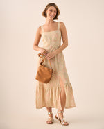 Vestido Largo con Estampado Floral Romántico - Rosa