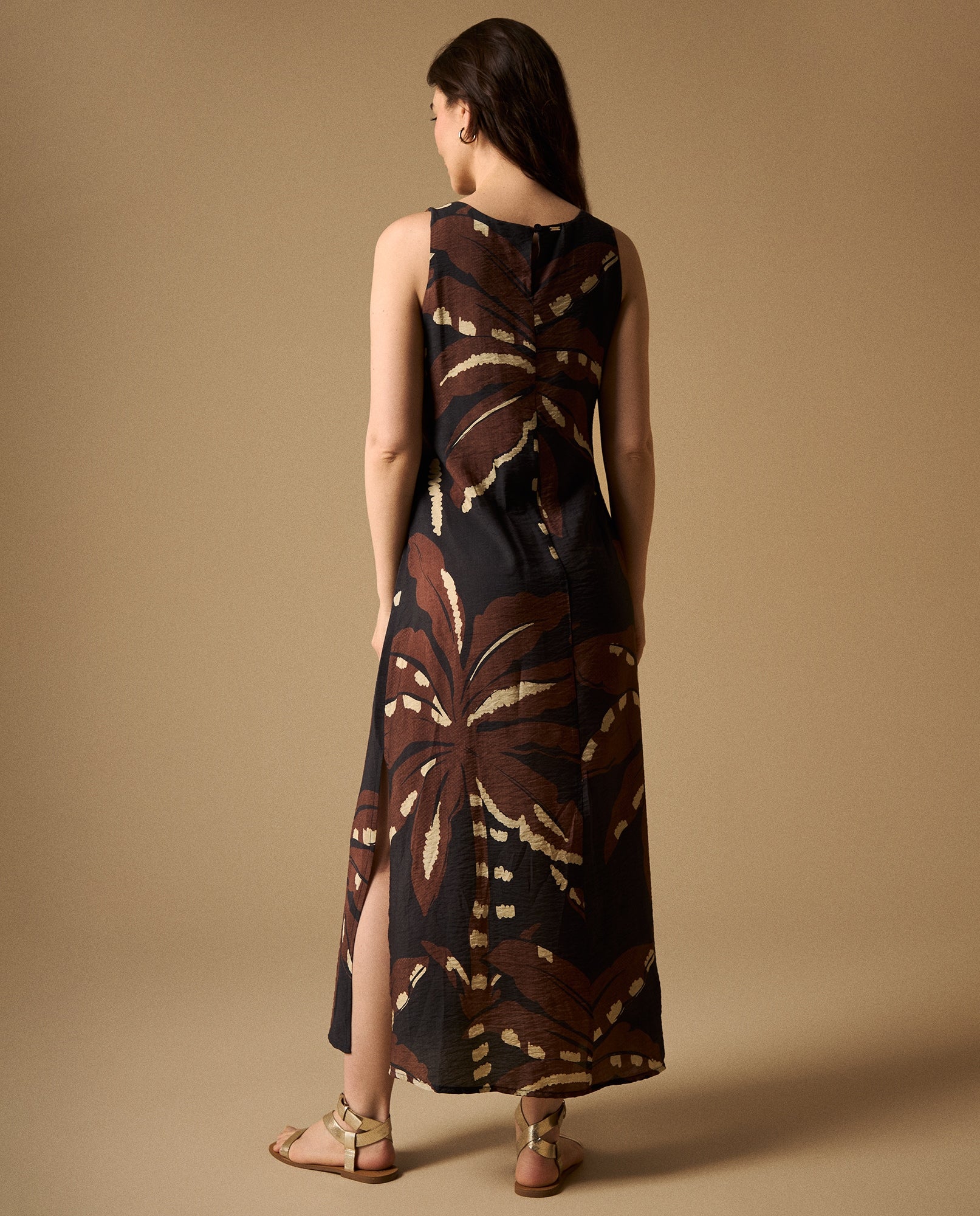 Vestido Largo con Estampado Tropical - Azul 34_699G018_AZU193922_5