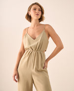 Enterizo Beige con Detalle Cut-Out Lateral - Beige