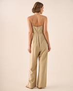 Enterizo Beige con Detalle Cut-Out Lateral - Beige