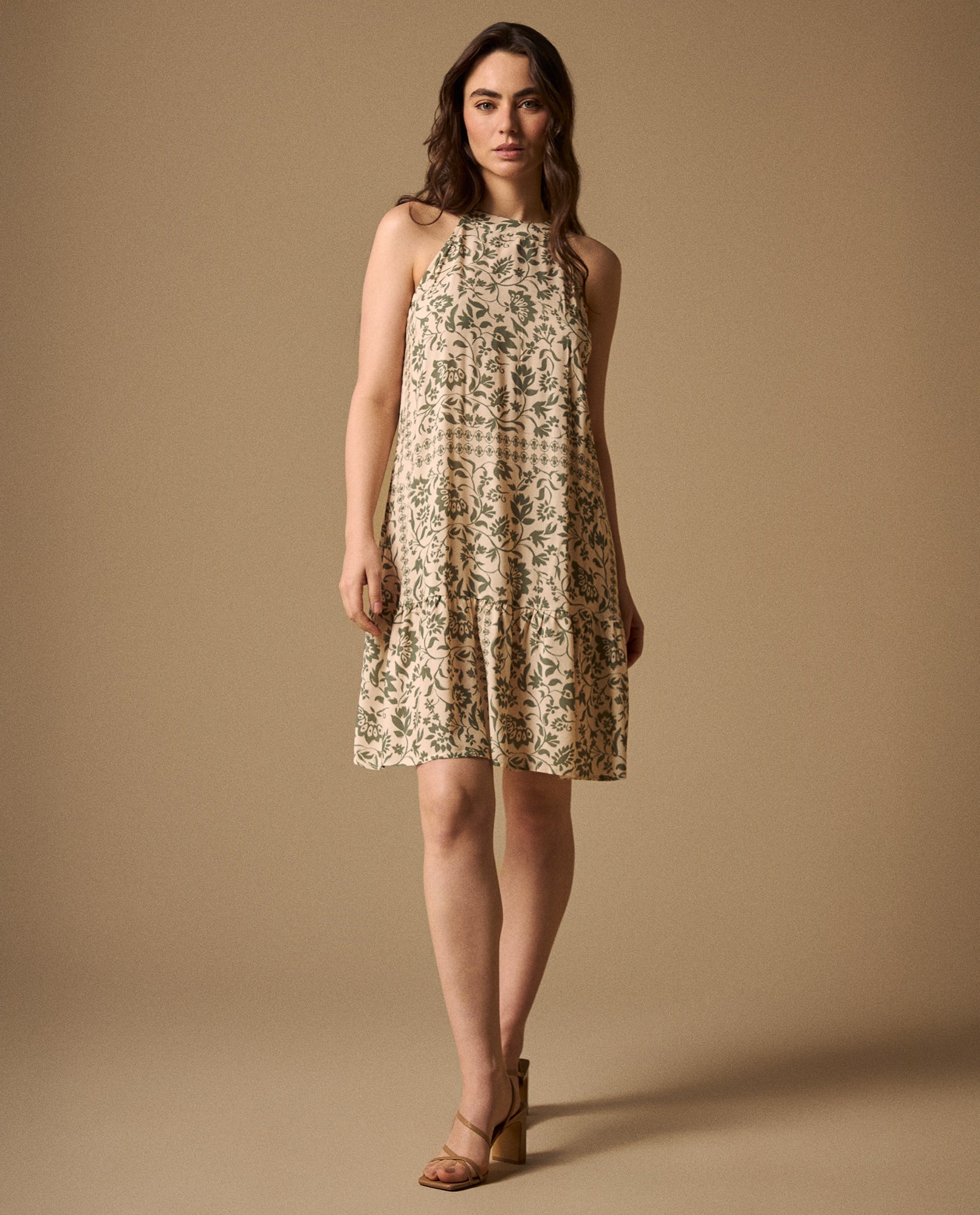 Vestido Floral con Volante - Blanco 34_699G022_BLA114202_0