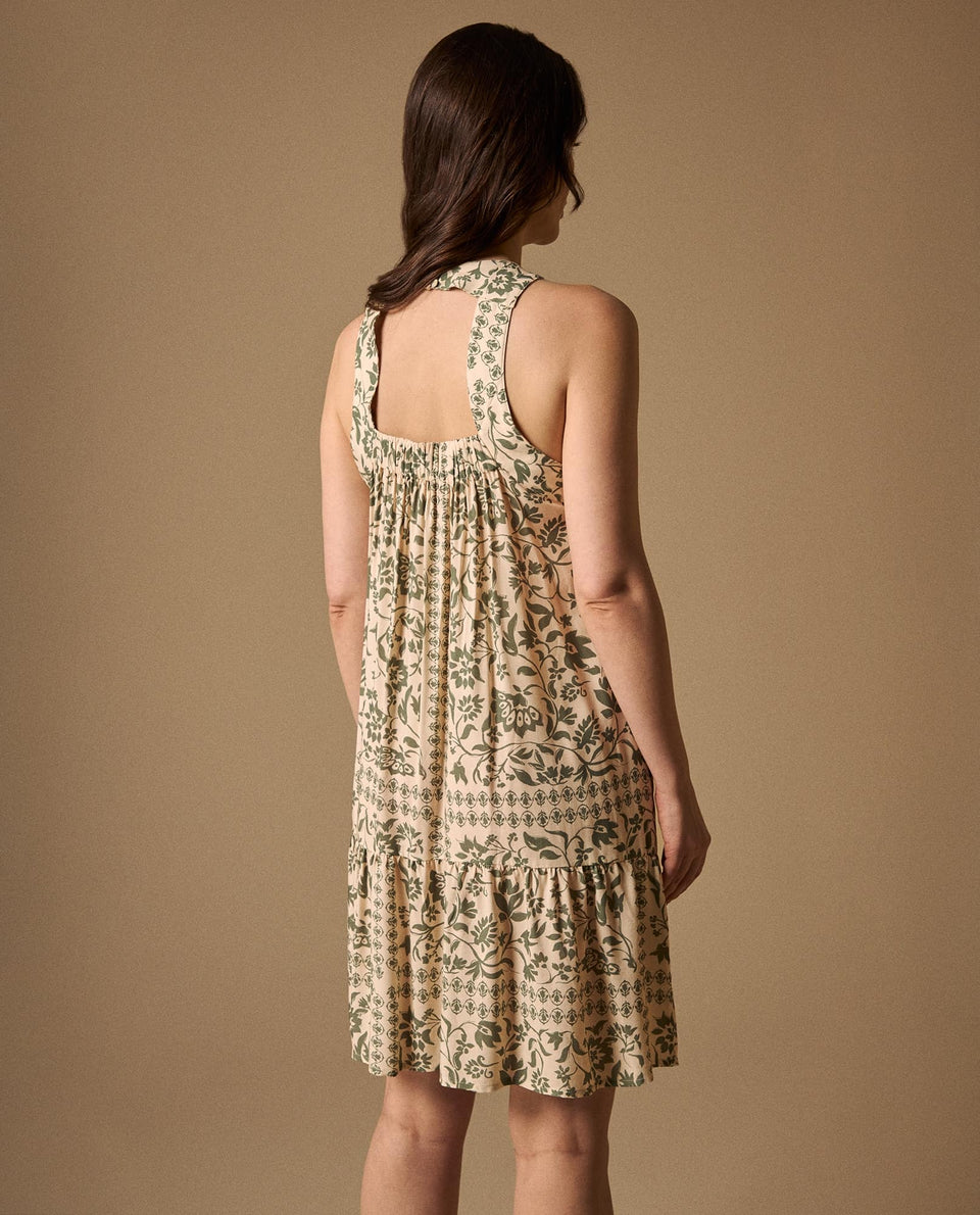 Vestido Floral con Volante - Blanco 34_699G022_BLA114202_5