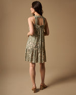 Vestido Floral con Volante - Verde