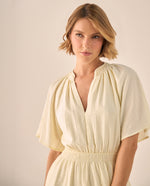 Vestido Bohemio Mangas Kimono - Crudo