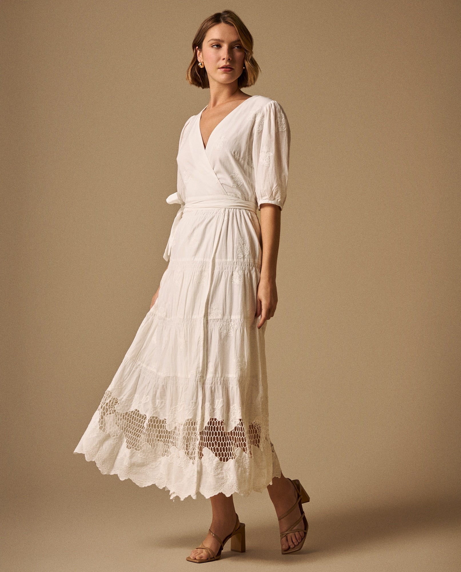 Vestido largo algodón bordado - Crudo 34_699G220_CRU110110_0