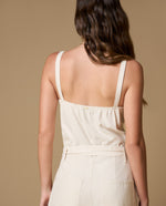 Vestido largo tirantes lino mezcla - Crudo 34_699H003_CRU114201_6