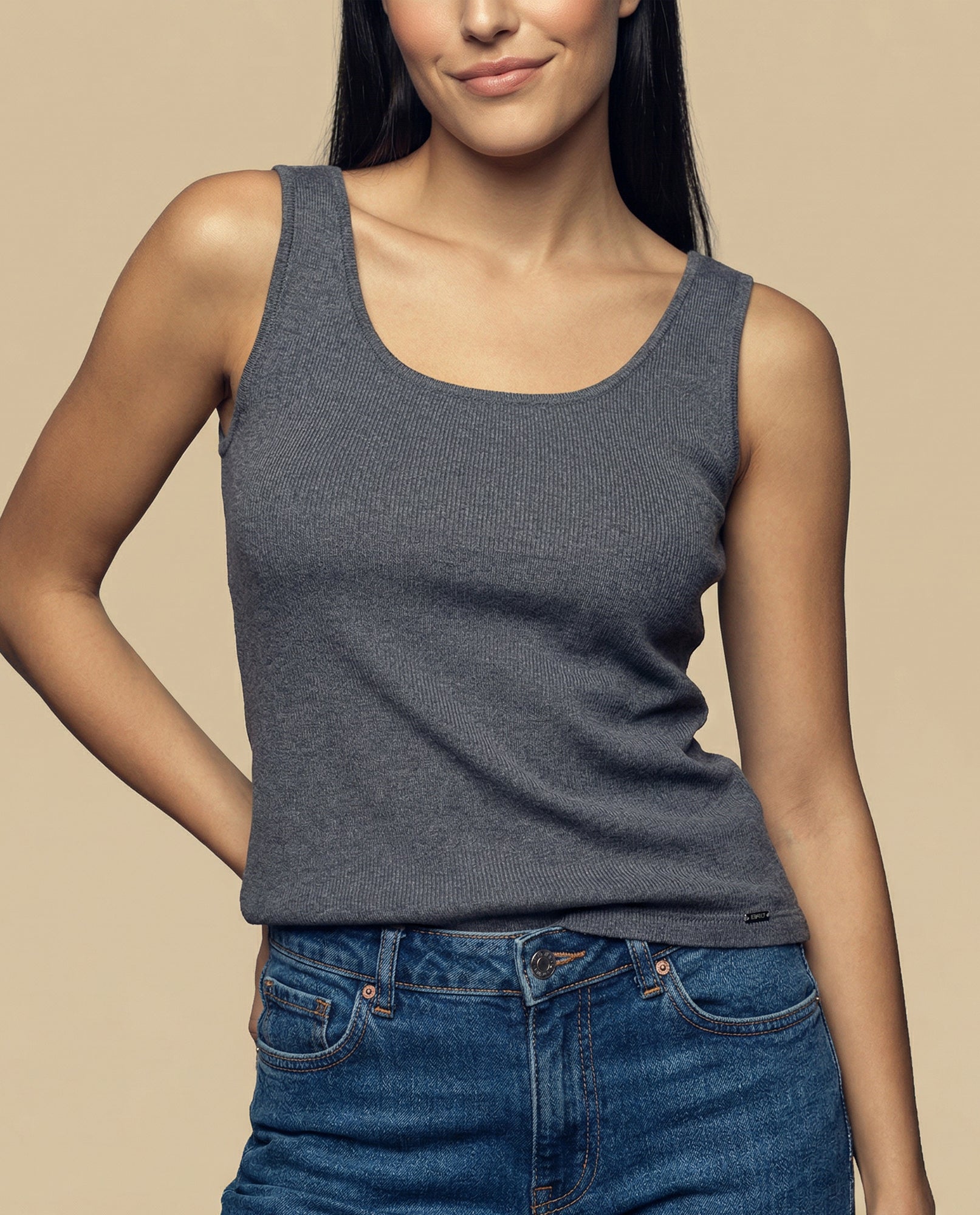 Camiseta manga sisa cuello redondo largo extendido - Gris 34_902H002_GRI190205_7