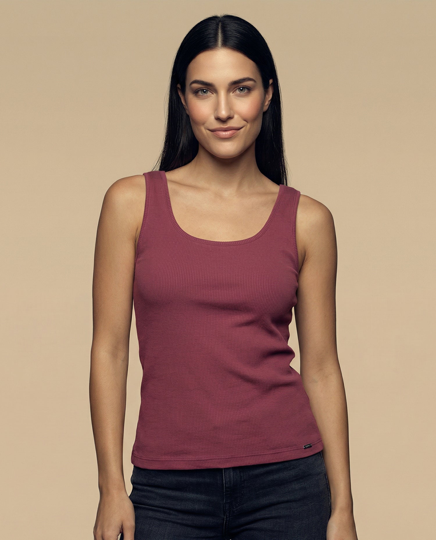 Camiseta manga sisa cuello redondo largo extendido - Rojo