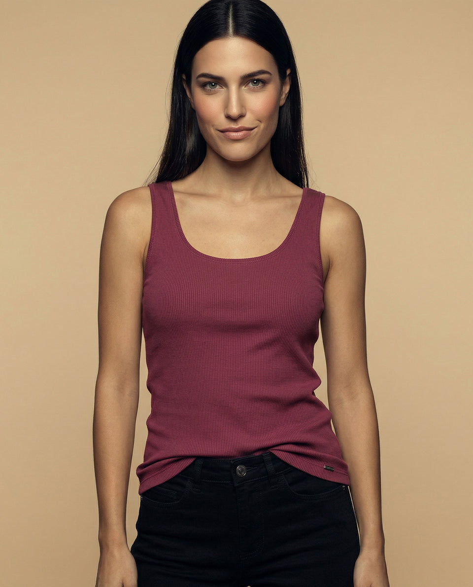 Camiseta manga sisa cuello redondo largo extendido - Rojo 34_902H002_ROJ191629_3