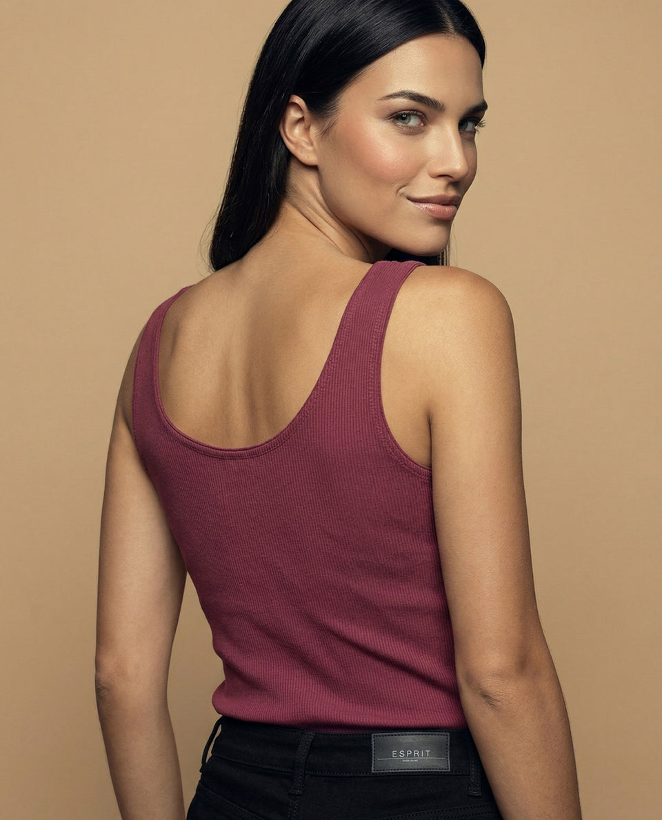 Camiseta manga sisa cuello redondo largo extendido - Rojo 34_902H002_ROJ191629_6