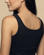 Camiseta manga sisa cuello redondo largo extendido - Negro