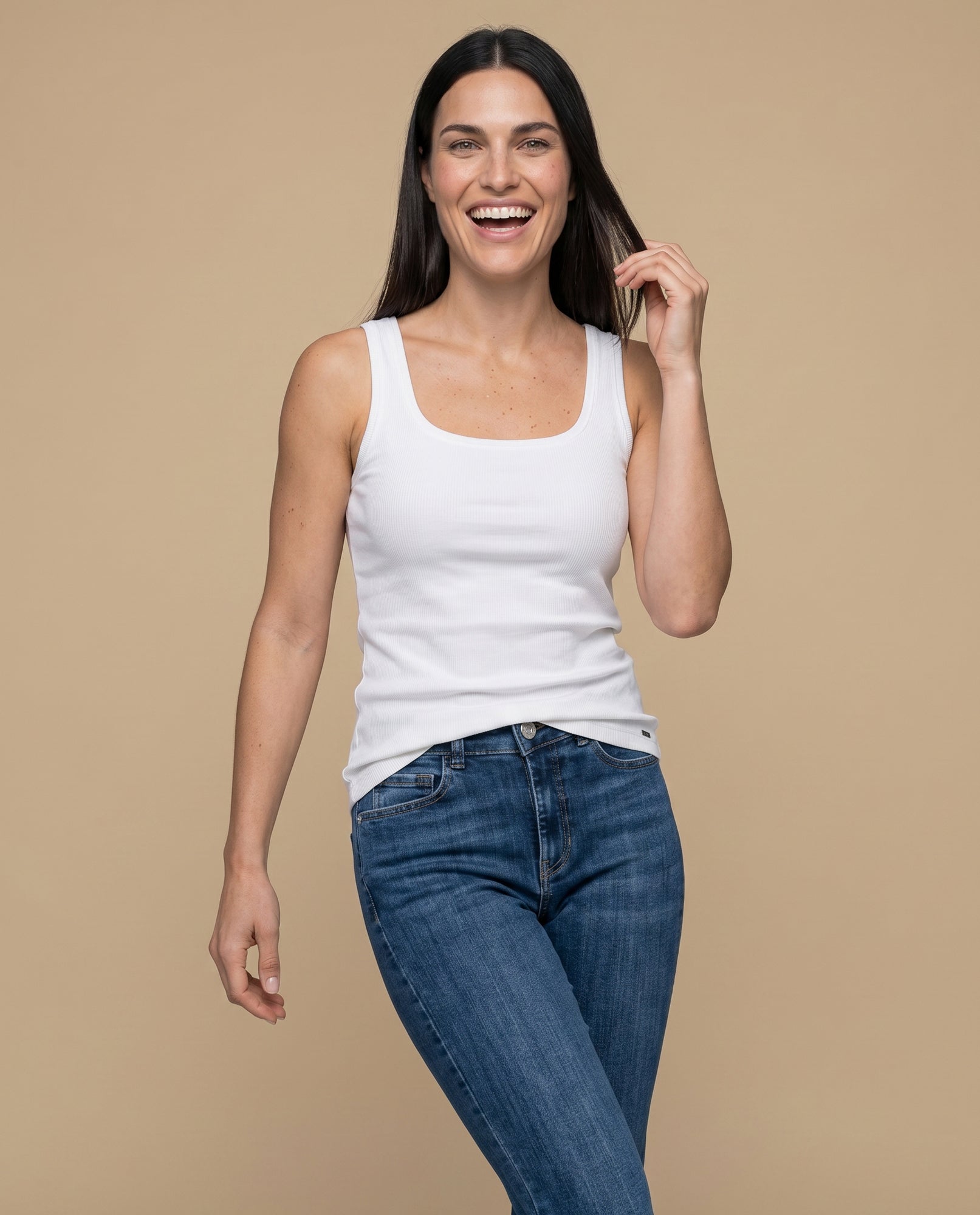 Camiseta manga sisa slim algodón - Blanco 34_902H006_BLA110601_0