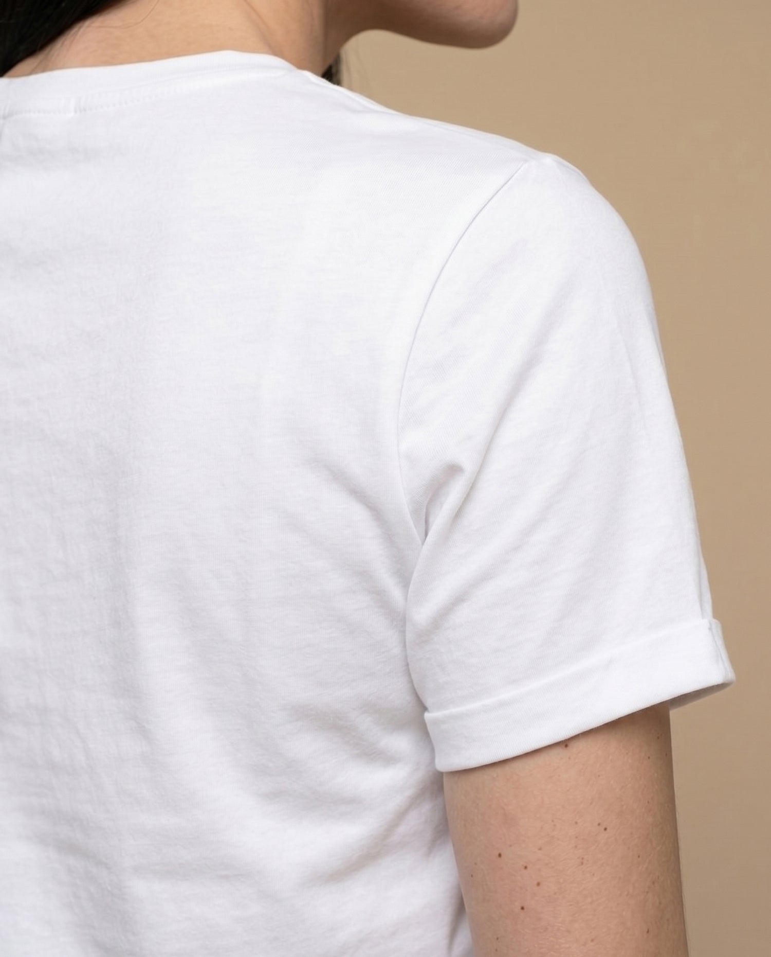 Camiseta regular rayas tipográfica - Crudo