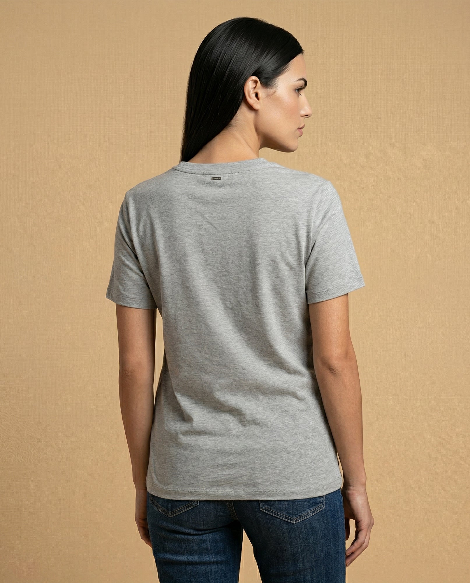Camiseta manga corta con aplicaciones metálicas - Gris 34_902H010_GRI144503_4
