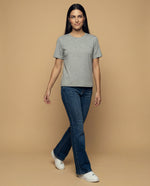 Camiseta manga corta con aplicaciones metálicas - Gris