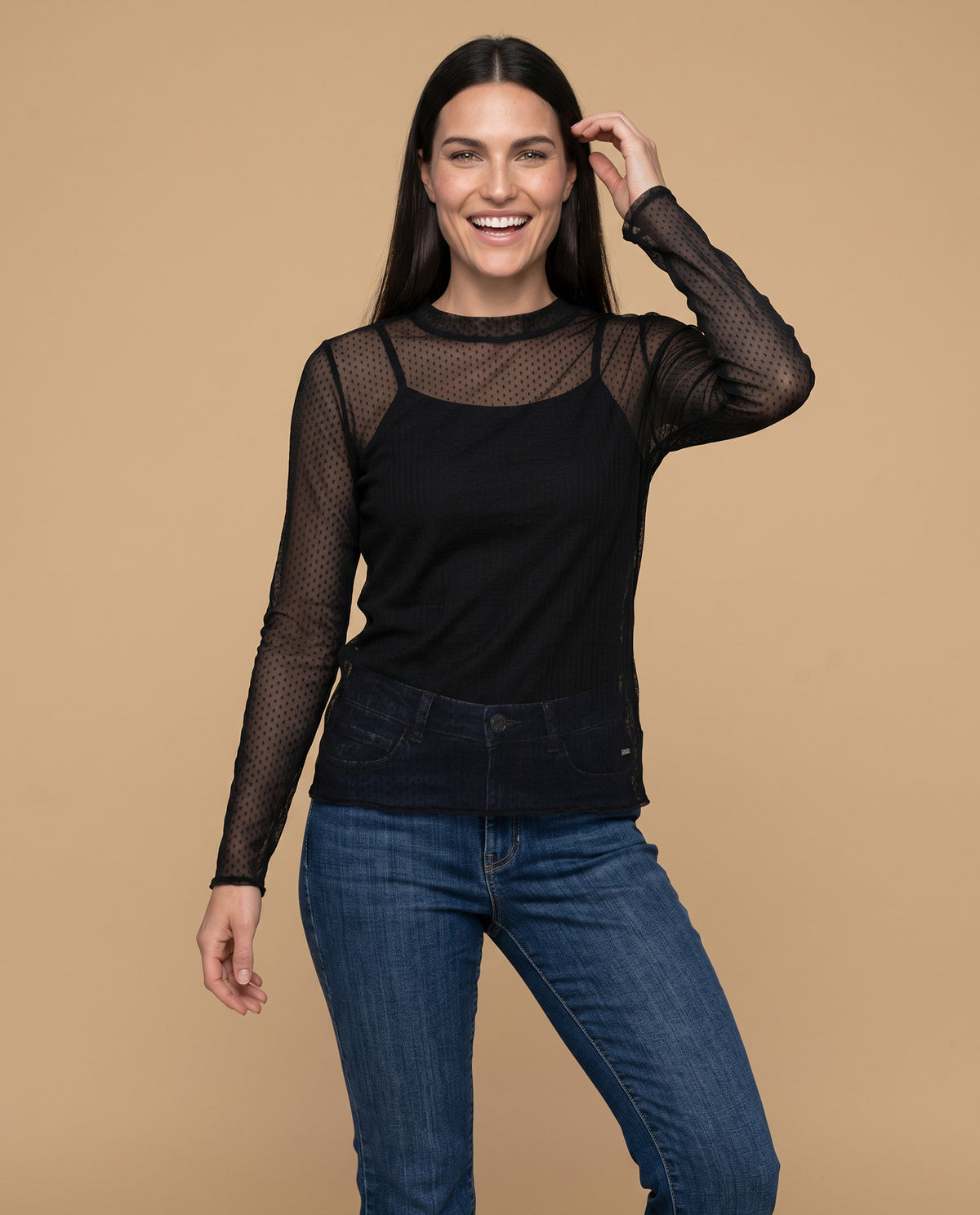 Camiseta malla manga larga - Negro 34_902H017_NEG190303_0