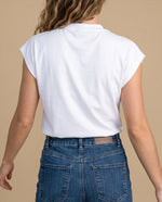 Camiseta manga sisa cuello redondo - Crudo