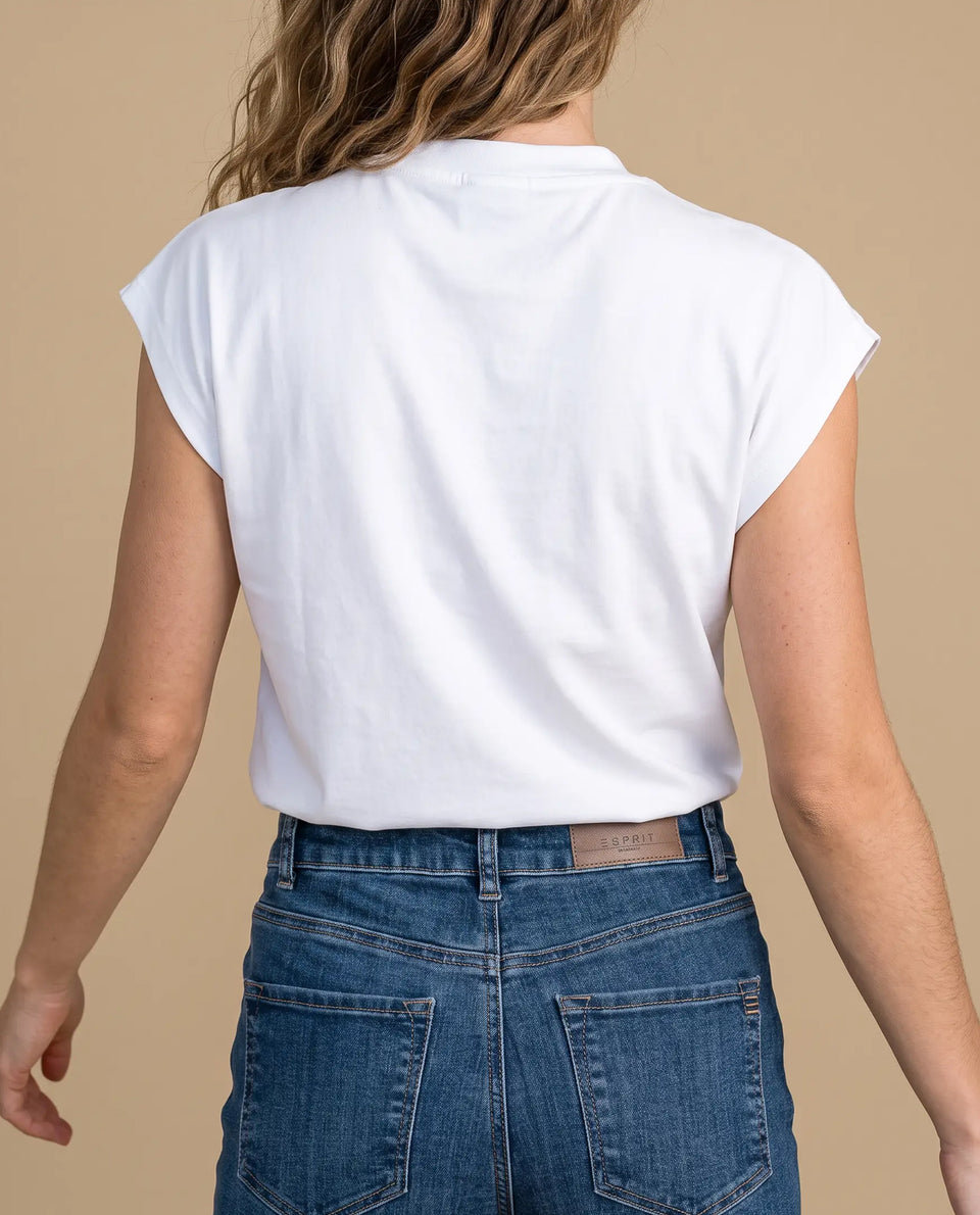 Camiseta manga sisa cuello redondo - Crudo 34_903H012_CRU144501_4