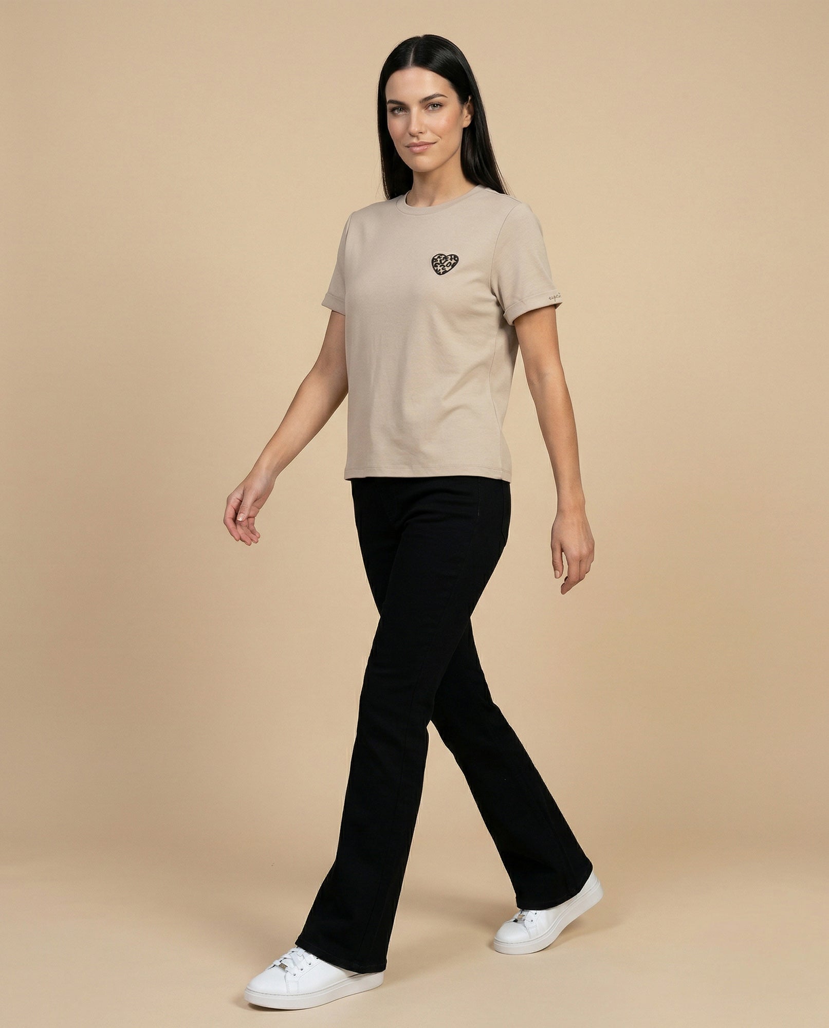 Camiseta cuello redondo con bordado en pecho - Café 34_905H004_CAF151213_5